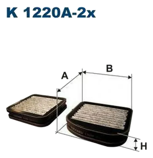 Салонный фильтр Filtron K1220A-2X угольный